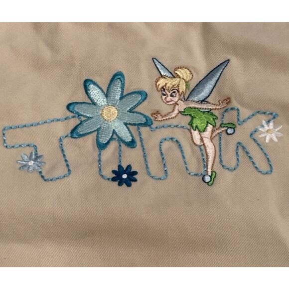 Disney Tinkerbell Vintage Y2K Embroidered Jumper Sz XXS 2/3 Toddler Dress - Picture 2 of 4